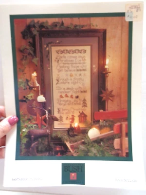 SHEPERDS BUSH HOLIDAY SANTABERRY PUDDING COUNTED CROSS STITCH VINTAGE 1996 - Image 1 of 4