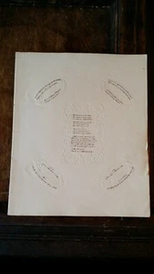 1850 VICTORIAN MINIATURE HAND WRITTEN MICRO MANUSCRIPT OF RIDDLES EMBOSSED PAPER - Picture 1 of 9