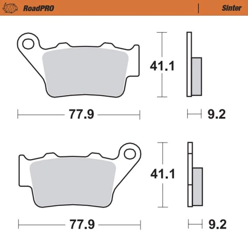 Pastillas de freno traseras MotoMaster para TM MX 125 2000 RoadPRO Sinter  Foto 1 de 1