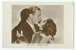 Ben Lyon-Bebe Daniels, Vintage Postcard, American Movie Stars, Editor Ross, 1930