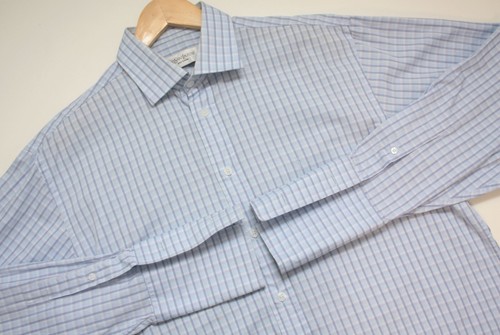 SAINT LAURENT (YSL) Yves Saint Laurent camicia gemelli blu vintage 41 16
