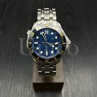 Custom Made SUB Style Watch Auto Movement Blue Wave Dial BLK/GD Sub Bezel