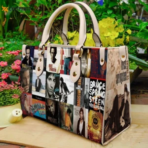 Vintage FBruce Springsteen Leather Handbag Wallet, Music Band Fan Shoulder Bag - Picture 1 of 3