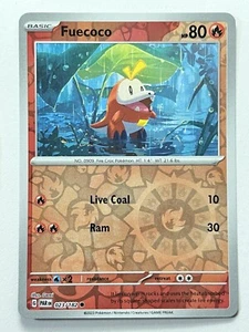 Fuecoco 023/182 Reverse Holo Common - Paradox Rift Pokemon Pack Fresh Near Mint - Picture 1 of 14