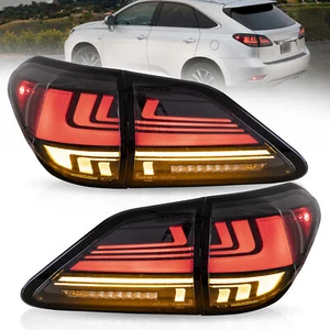 VLAND LED Tail Lights For 2010-2014 Lexus RX 350 F 450 H W/Sequential SMOKED - Picture 1 of 12