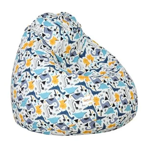 SATTVA Stuffed Animal Storage Bean Bag Chair for Kids, Zipper Storage Bean Ba... - Picture 1 of 8