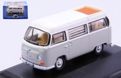 MODELLINO FURGONE STATICO VW BAY WINDOW CAMPER SILVER MODELLISMO SCALA 1:76 - Immagine 1 di 2
