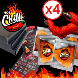 4 x CHIP CHALLENGE .... WORLDS HOTTEST CHILLI CHIP 🔥🔥🔥 - Picture 1 of 4