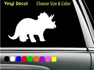Triceratops Fun Dino Jurassic Park Calcomanía de ventana portátil ELIJA EL TAMAÑO DEL COLOR - Imagen 1 de 4