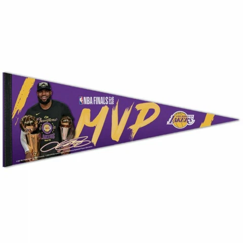 LEBRON JAMES LOS ANGELES LAKERS NBA FINALS MVP PREMIUM QUALITY PENNANT 12"X30" Cover