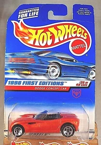 1998 Hot Wheels ERROR #672 First Editions 35/40 DODGE CONCEPT CAR Orange Reverse - Picture 1 of 7