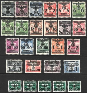 Estampillas de ocupación Polonia Scott N30-N55 en estado bastante bueno como nuevas nunca montadas emitidas 1940 - Imagen 1 de 12