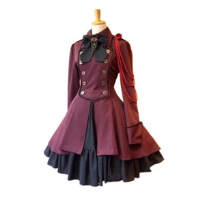 Medieval Retro Bow Dress Uniform Halloween Cosplay Costume - Picture 1 of 8