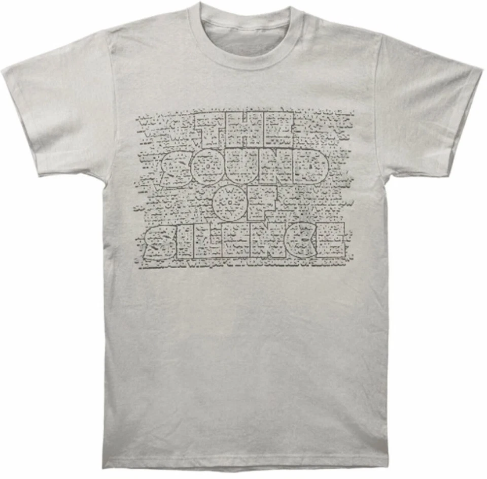 Official Simon and Garfunkel The Sound of Silence Mens Grey T Shirt Classic Tee - Image 1 of 1