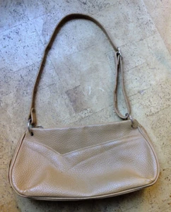 Alte kultige Damen Handtasche Leder hellbraun beige Schultertasche - Bild 1 von 9