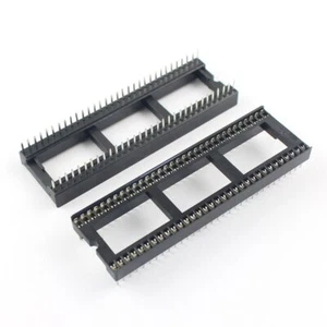 2Pcs 1.778mm Pitch 64P 64 Pin DIP Solder Type IC Socket Adapter Wide 17.68mm - Picture 1 of 5