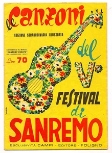 LE CANZONI DEL 5° FESTIVAL DI SANREMO 1955 ED. CAMPI  - Picture 1 of 1