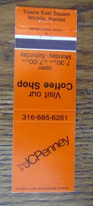 J.C. PENNEY DEPARTMENT STORE MATCHBOOK COVER: WICHITA, KANSAS MATCHCOVER -A23 - Picture 1 of 2