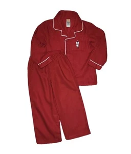 XS (4) Gymboree Red Holiday/ Christmas Pajama Pants & Button Down Shirt Set - Picture 1 of 4
