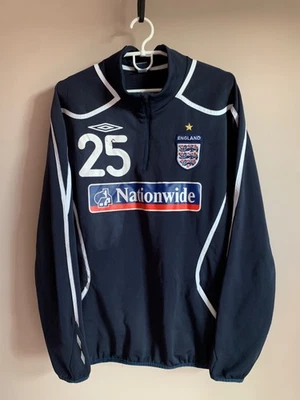 England Training Football Sweatshirt Drill Top Umbro Vintage Soccer Size L #25 - Image 1 of 4