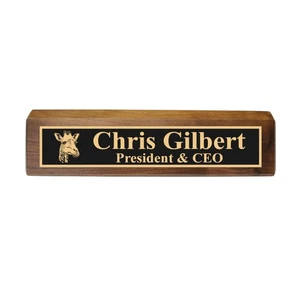 Desk Wedge Name Plate - PERSONALIZED - Giraffe - 11 Inches - Picture 1 of 10