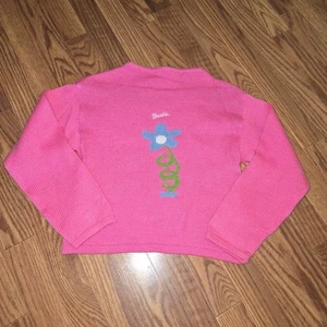 Vintage Y2K Barbie Pink Knit Sweater 6/6X 2000 - Picture 1 of 8