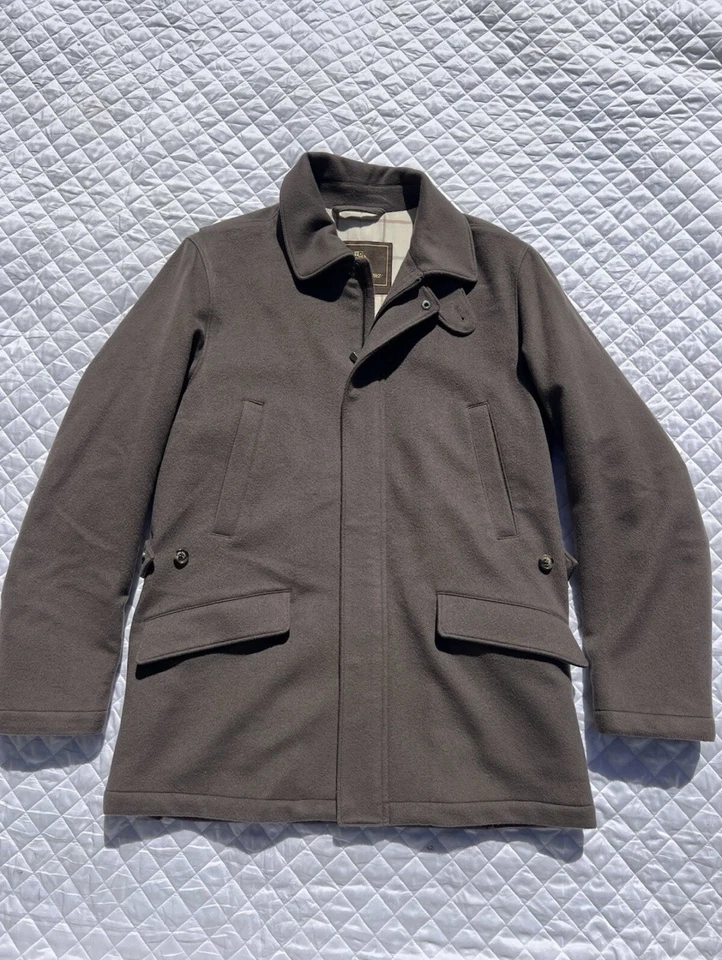 Loro Piana Italia Cachemira Storm System Invierno Largo Conducción Abrigo Chaqueta Talla Mediana Foto 1 de 4