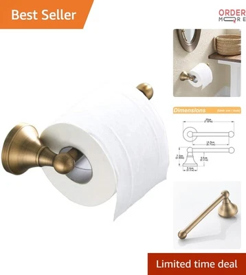 Antiguo soporte de papel higiénico de latón para baño montaje en pared bronce cepillado 20 cm Foto 1 de 4