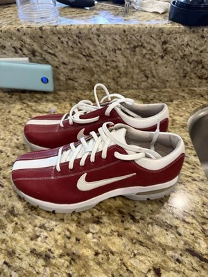 Zapatos de golf Nike rendimiento deportivo talla 7,5 rojo/blanco 040305 PA2 cuero para mujer Foto 1 de 4