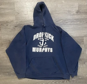 Sudadera con Capucha Vintage Dropkick Murphys Boston Punk Rock Anchor Talla XL Azul - Imagen 1 de 11