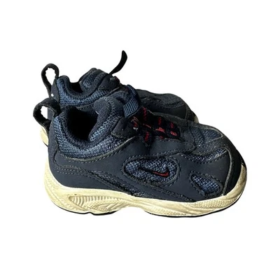 Vintage 90s Toddler Sneakers 3C Navy Blue and Red  - Image 1 of 4