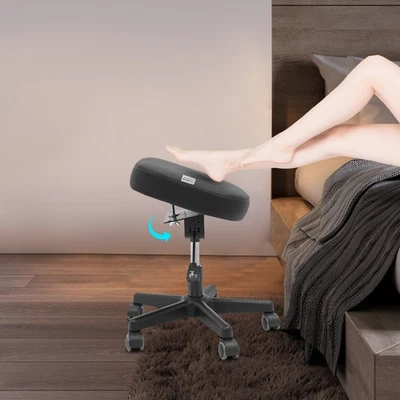 Adjustable Height And Tilt Angle Footrest Stool Ergonomic Foot Stool With Wheels - Image 1 of 4