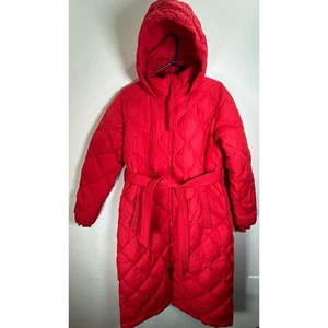 ATHLETA piumino donna spolverino boulevard rosso trapuntato puffer jacket taglia media - Foto 1 di 14