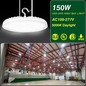 KUKUPPO 150W UFO Warehouse LED High Bay Light Fixture Commercial Shop Area Lamp - Picture 1 of 11
