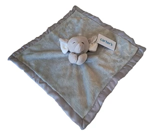 Carters grauer Elefant Lovey Plüsch Sicherheitsdecke Satinrücken Kohls 2020 NEU - Bild 1 von 6