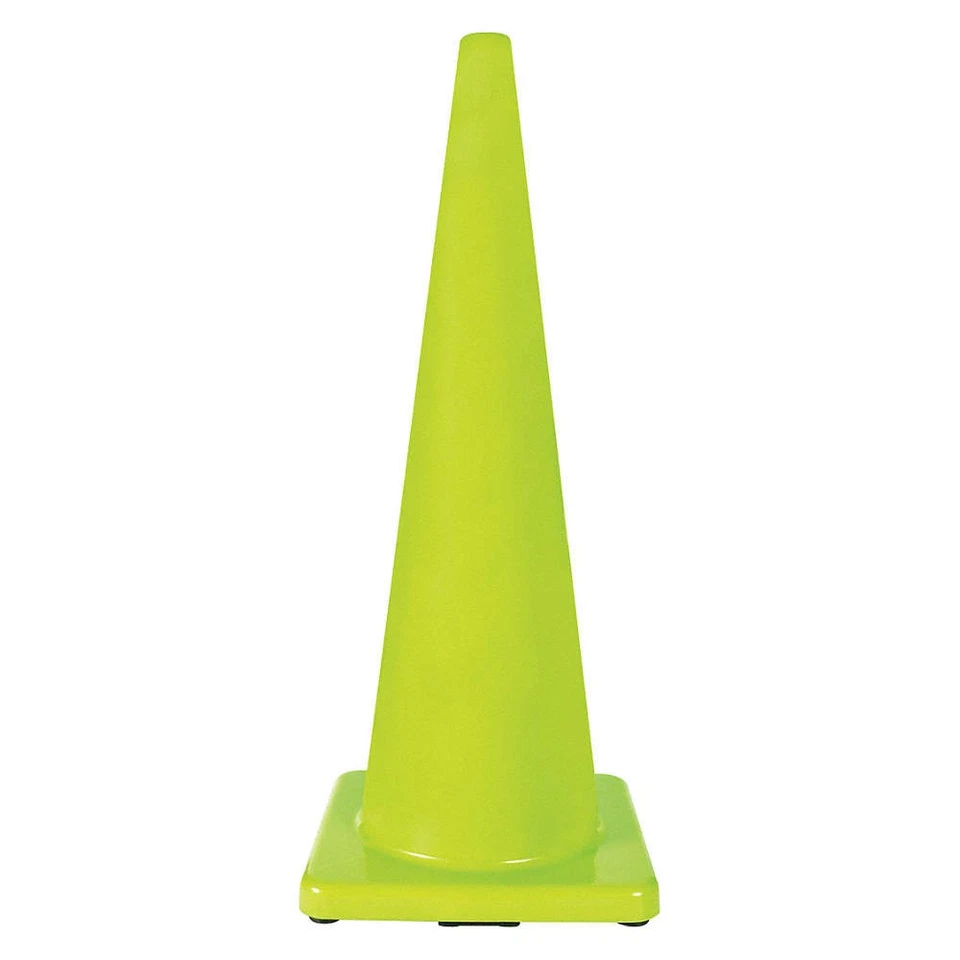 GRAINGER APPROVED 6FHA5 Traffic Cone,36 In.Fluorescent Lime 6FHA5 - Image 1 of 1
