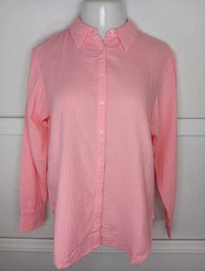 Camisa Boden con botones textura arrugada talla 6 rosa dalia manga larga nueva con etiquetas - Imagen 1 de 6