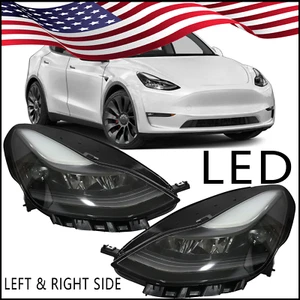 Pair For Tesla Model 3 Y 2021 2022 2023 Headlight LED 151495300C 151495200C L&R - Picture 1 of 20