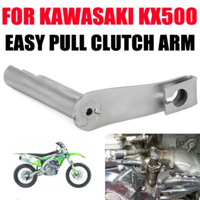 Brazo de embrague extendido de fácil tracción para Kawasaki KX500 1988-2004 10 mm acero inoxidable Foto 1 de 4