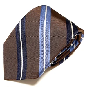 Brooks Brothers Repp Tie XL Brown Preppy Regimental Dapper Makers and Merchants - Picture 1 of 20