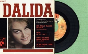 DALIDA / Dix mille bulles bleus BARCLAY 70375 Pressing France 1961 EP 45rp EX - Picture 1 of 5