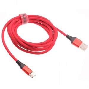 RED 10FT LONG USB-C CABLE TYPE-C FAST CHARGER CORD POWER WIRE for PHONES TABLETS - Picture 1 of 1