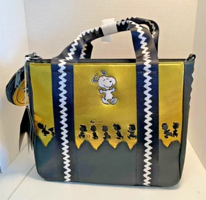 Peanuts 75th Anniversary Snoopy & Gang Gold & Black Totebag with Coin Bag NEU - Bild 1 von 12