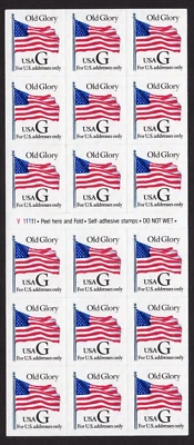 Scott #2886a Old Glory Flag G Series Booklet of 18 Stamps - MNH P#V1111111 - Image 1 of 2