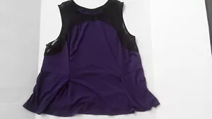 Lane Bryant lila ärmelloses Top mit schwarzem Spitzenbesatz Gr. 22-24 - Bild 1 von 3