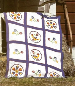 FOLK ART Pennsylvania Dutch Afghan/Crochet Pattern INSTRUCTIONS ONLY - Picture 1 of 1