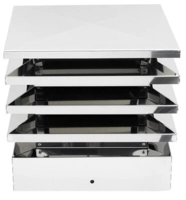 TERMINALE COMIGNOLO ARCHITETTONICO con ISPEZIONE - INOX - PER STUFE e CAMINI - Immagine 1 di 4