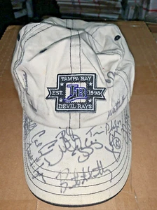 Early 2000s Tampa Bay Devil Rays Signed Autographed Adjustable Hat Carl Crawford - Picture 1 of 8