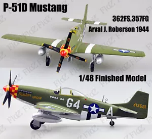 WWII P-51D Mustang Arval J. Roberson finished aircraft 1/48 Easy model plane - Picture 1 of 5