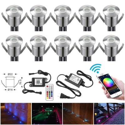 1-30er Set WIFI Kontroller RGB LED Einbaustrahler Terrasse Einbauleuchte Küche - Bild 1 von 4